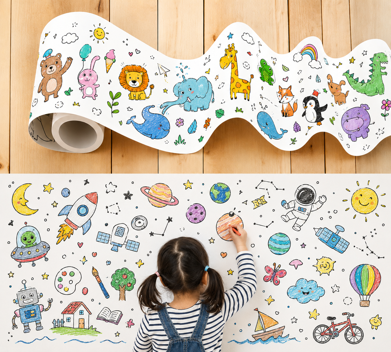 Kids Drawing Paper Roll – 30cm x 3m - Pack of 1